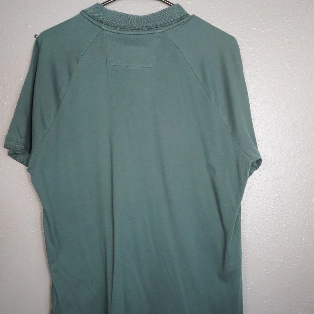 Banana Republic Mens Green Luxury Touch Slim Fit Collard Polo Shirt Size Large
